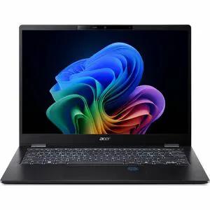 Acer TravelMate P6 notebook on white background, black.