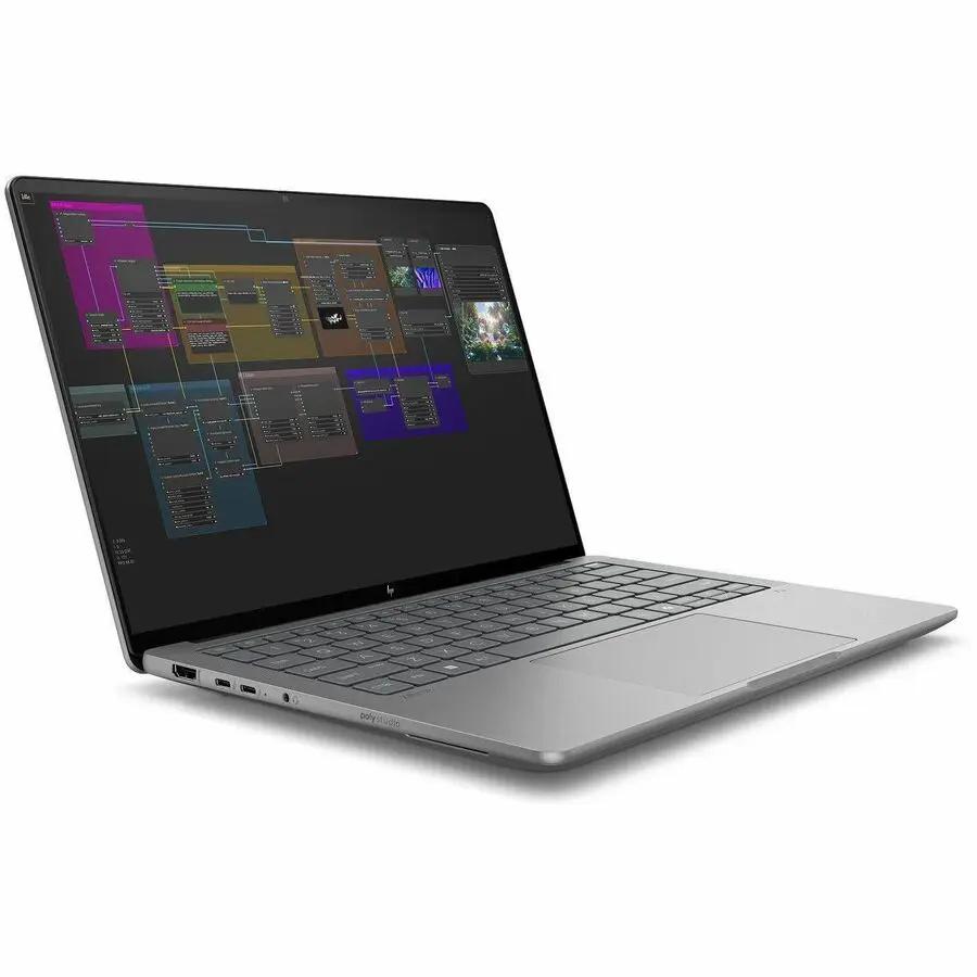 HP ZBook Ultra G1a Mobile Workstation laptop in meteor silver with 2.8K display