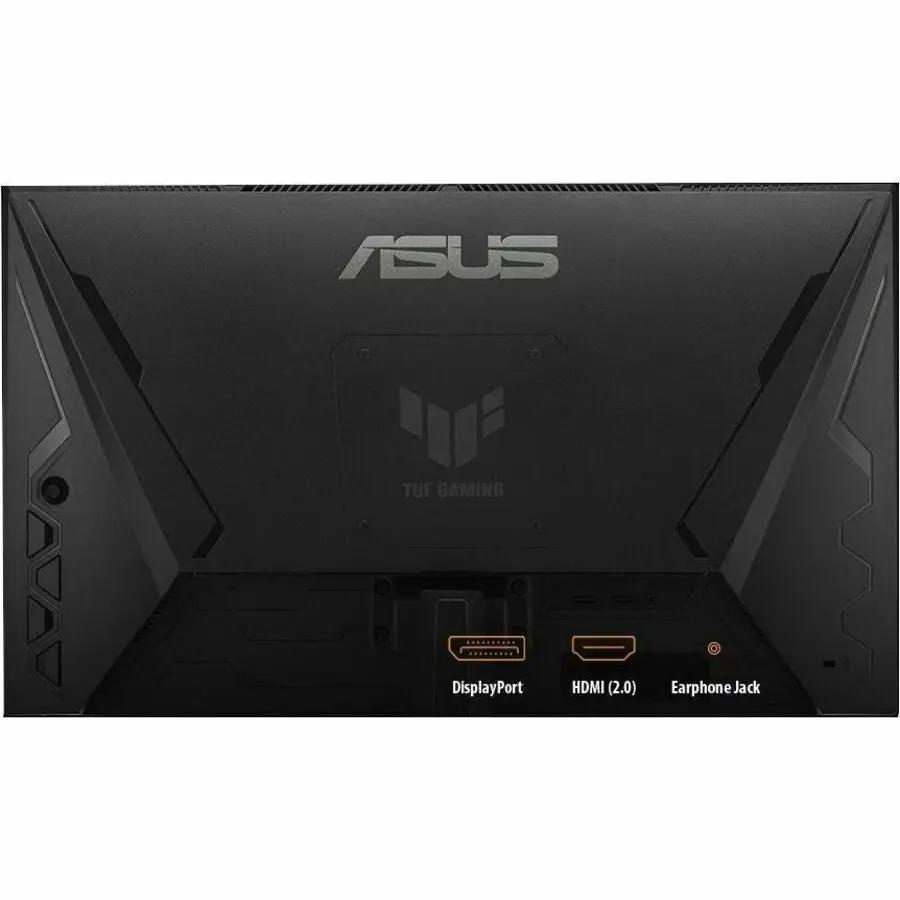 ASUS TUF Gaming VG249QE5A 23.8-inch black monitor back view showing DisplayPort and HDMI ports