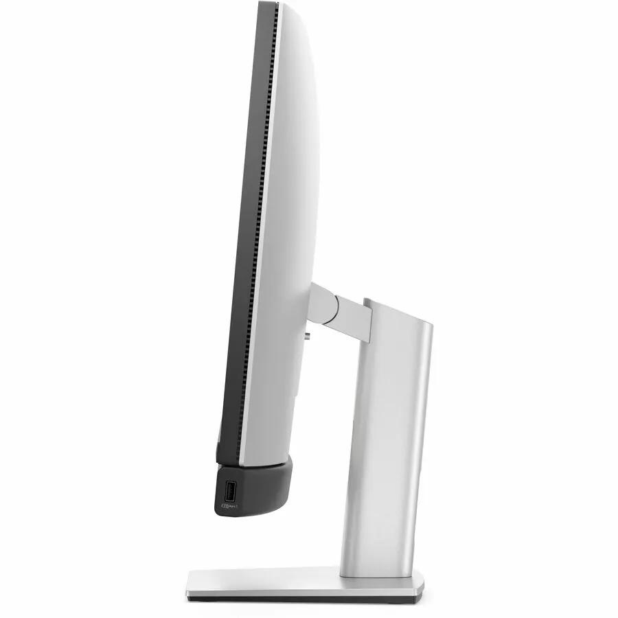 Dell QB24250 All-In-One desktop computer with silver aluminum stand, side profile