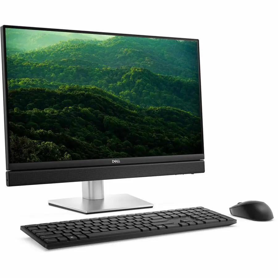 Dell QB24250 All-In-One Desktop PC with 24-inch display, black bezel, silver stand, keyboard and mouse included