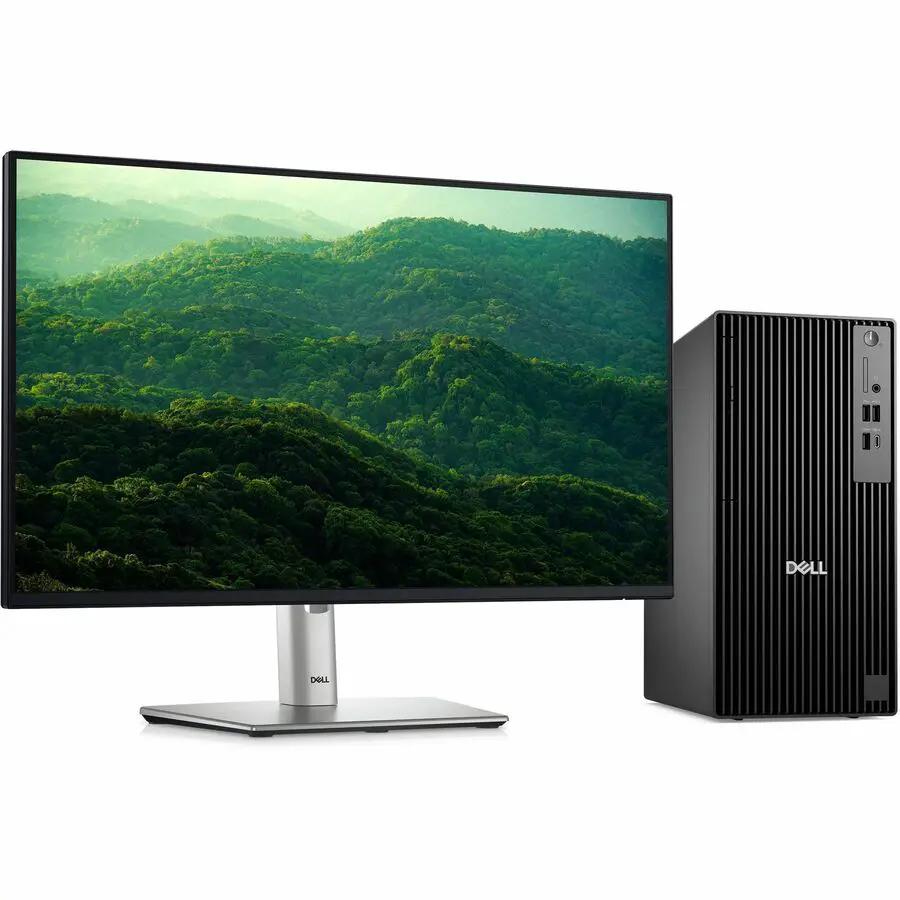 Dell QBT1250 Pro Tower Plus desktop computer system with 32GB DDR5 RAM and 1TB NVMe, shown with a Dell monitor