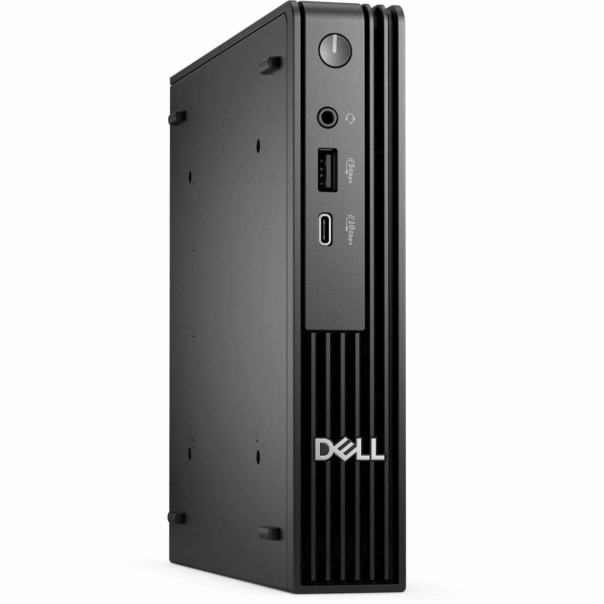 Dell QCM1250 Mini PC, Intel Core i5 1.70 GHz, 8GB RAM, 256GB SSD, black front view