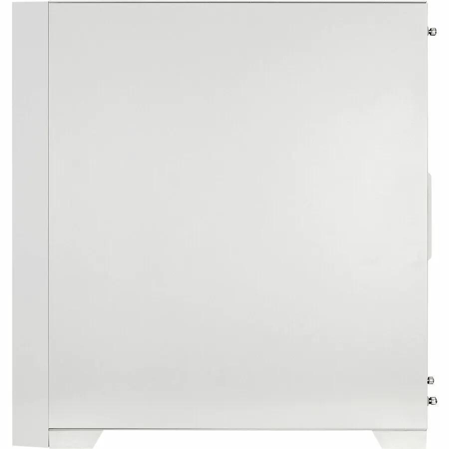 White CLX Set PC gaming desktop case, side panel view
