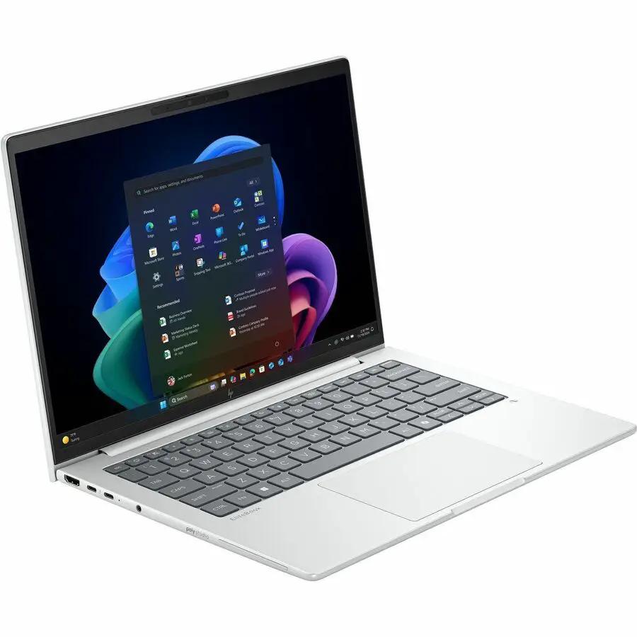 HP EliteBook 8 Notebook in silver aluminum with touchscreen, Intel Core Ultra 7, 32 GB RAM, 1 TB SSD