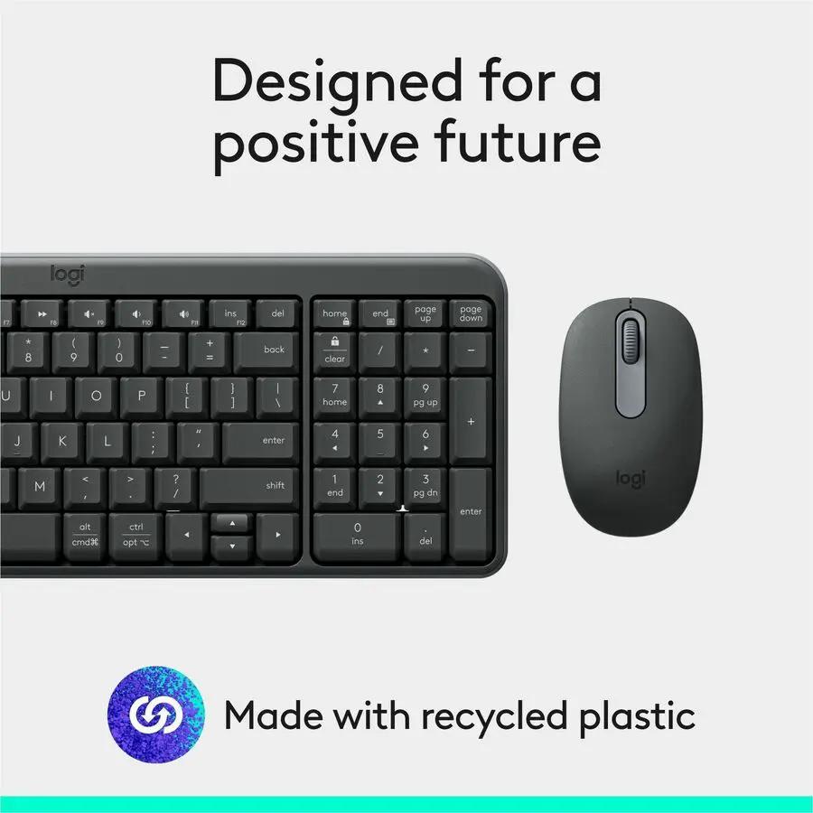 Logitech MK250 Bluetooth Wireless Mouse and Keyboard Combo: Fast & Easy Connectivity, Compact Wireless Keyboard, Ambidextrous Mouse (Graphite)