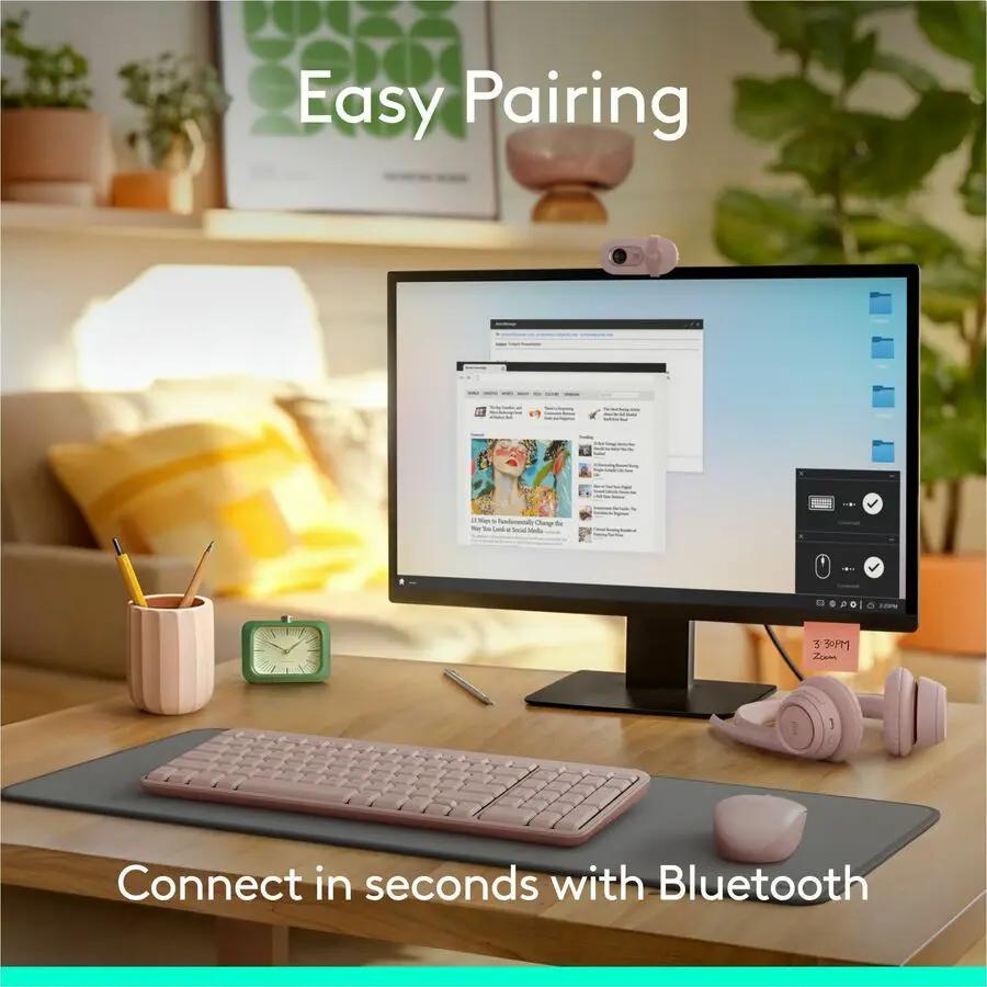 Logitech MK250 Bluetooth Wireless Mouse and Keyboard Combo: Fast & Easy Connectivity, Compact Wireless Keyboard, Ambidextrous Mouse (Graphite)