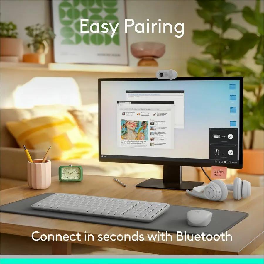 Logitech MK250 Bluetooth Wireless Mouse and Keyboard Combo: Fast & Easy Connectivity, Compact Wireless Keyboard, Ambidextrous Mouse (Graphite)