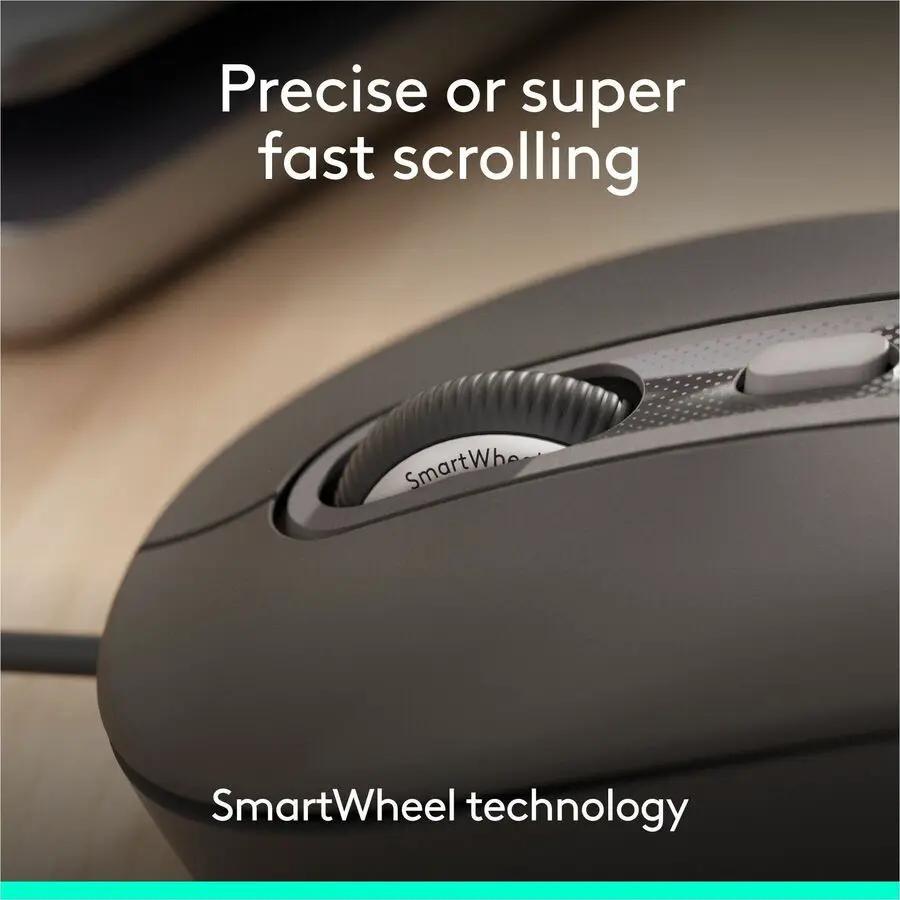 Logitech Signature Slim Wired Combo MK625 for Business, Optical Wired Mouse, Full-Size Keyboard, Plug-and-Play, Graphite