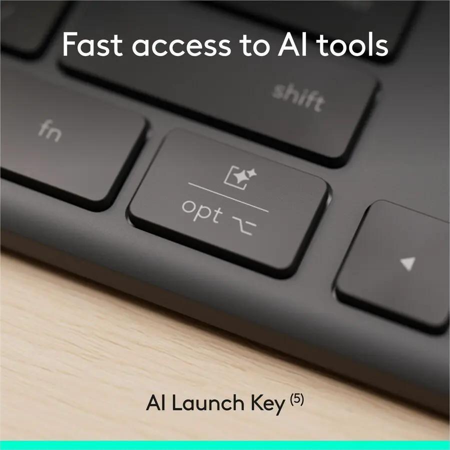 Logitech Signature Slim Wired K620 for Business, Full-Size Keyboard, USB-C Plug-and-Play, scissor keys, Graphite