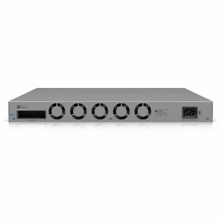 Ubiquiti Pro XG 24-Port PoE switch front view with five cooling fans