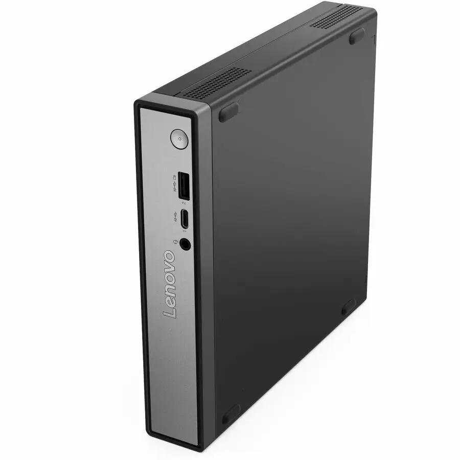 Lenovo ThinkCentre Neo 50q mini PC, black desktop with silver front panel, 16 GB RAM, 256 GB SSD