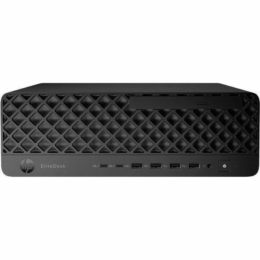HP EliteDesk 8 SFF desktop, black front with HP logo; 16GB DDR5 RAM, 512GB SSD, Windows 11 Pro