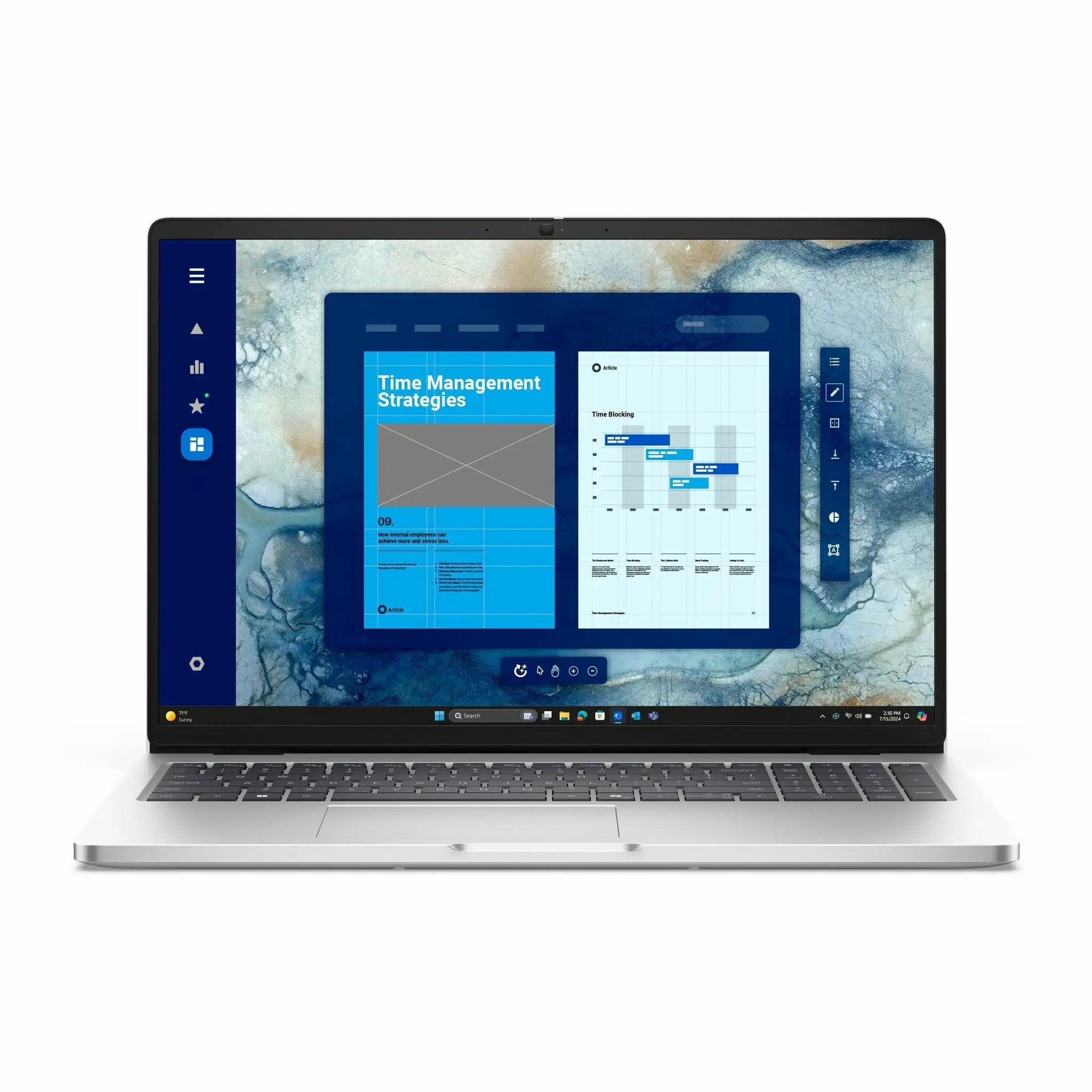 Dell Pro 16 Notebook laptop, 16-inch display, Intel Core i5, 8 GB RAM, 256 GB SSD, Magnetite
