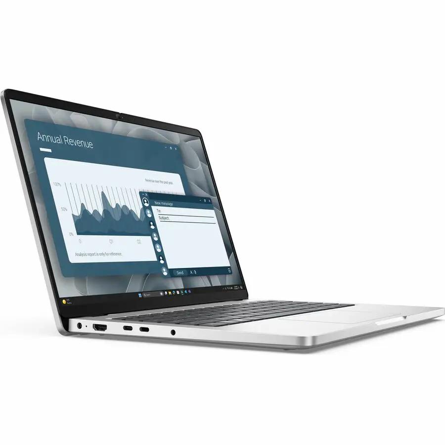 Dell Pro 14 Notebook, silver aluminum chassis with Ryzen 5 processor, 8GB RAM, 256GB SSD