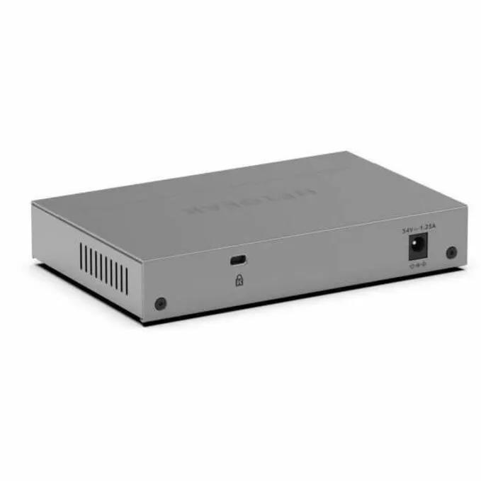 NETGEAR GS108P 8-Port Gigabit PoE Managed Switch in gray metal enclosure