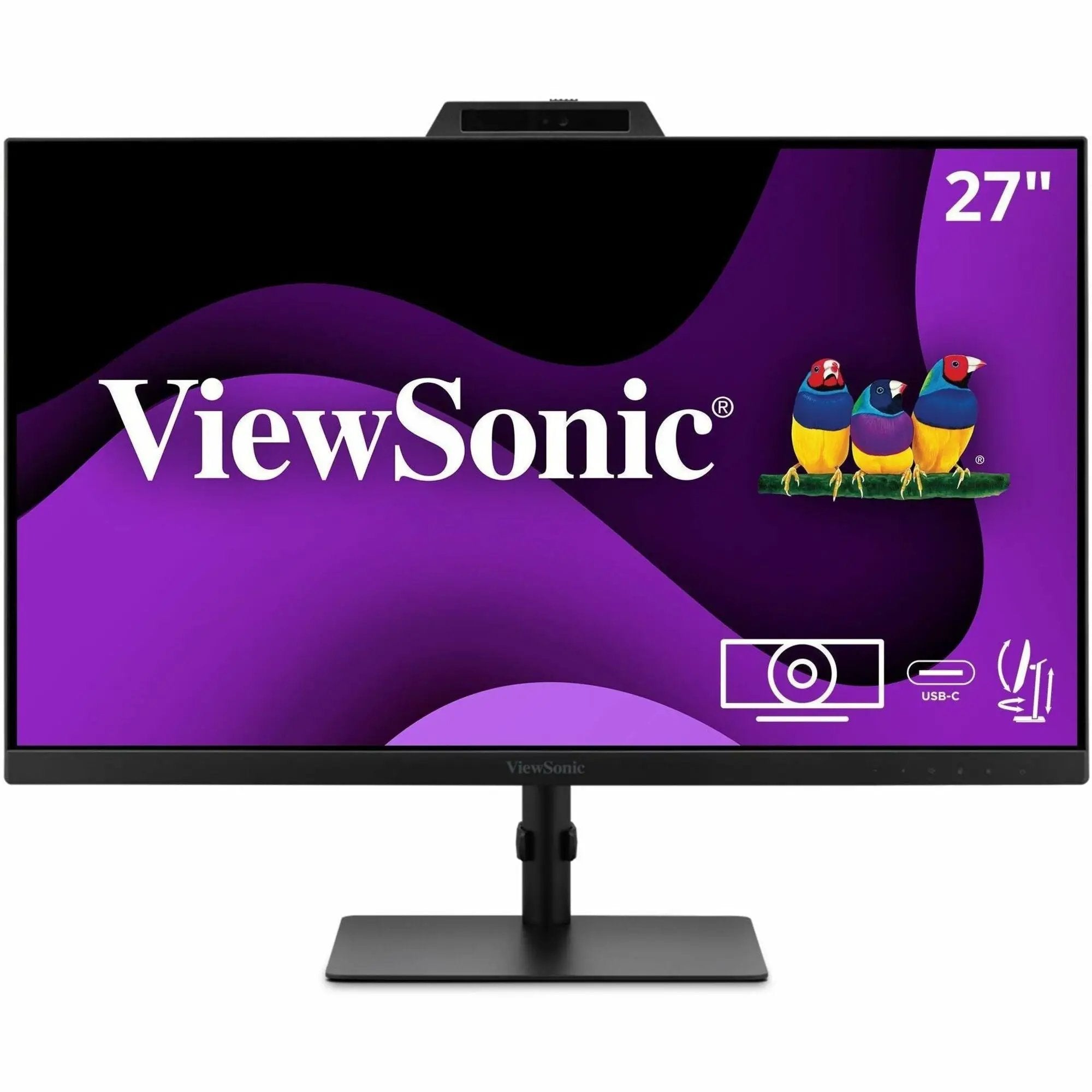 ViewSonic VG2741V 27-inch IPS monitor on black stand.