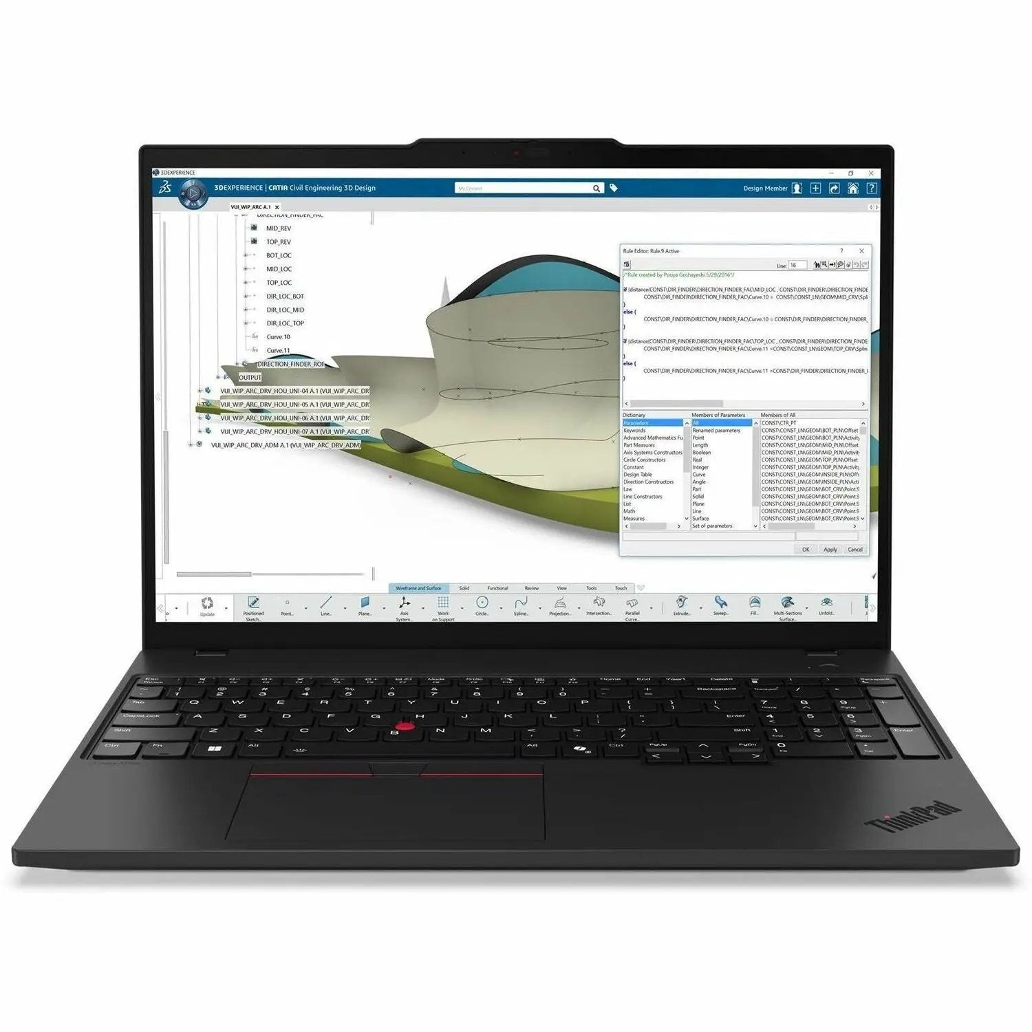 Lenovo ThinkPad P16s laptop, black; Ryzen AI 7 Pro 350, 16-inch WUXGA touchscreen, 512GB SSD