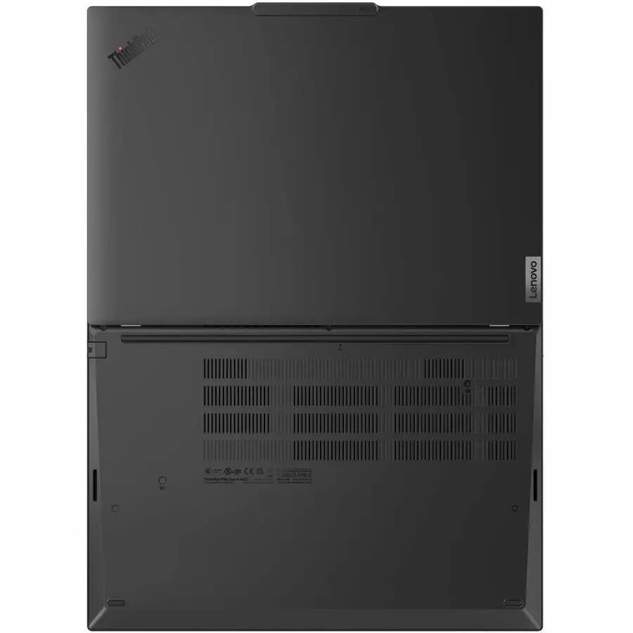 Lenovo ThinkPad P16s laptop in black, closed-lid view with ThinkPad logo visible