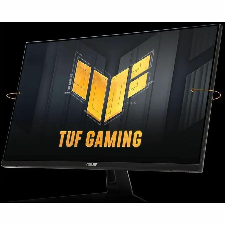 ASUS TUF VG259Q5A 25-inch Full HD gaming monitor on a stand, black bezel with TUF Gaming logo on screen