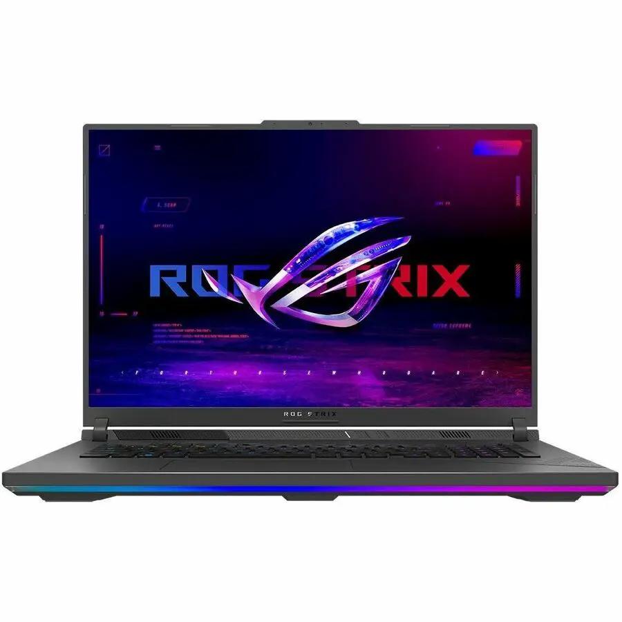ASUS ROG Strix G18 gaming laptop, 18-inch display, black chassis, Ryzen 9 9955HX, 16 GB RAM, 2 TB SSD
