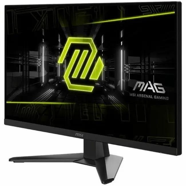 MSI MAG 272F 27-inch Full HD gaming monitor, black with neon green MSI logo on display