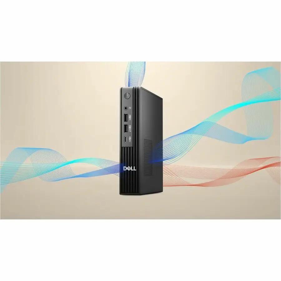 Dell QBM1250 Pro Micro Plus desktop computer, compact black tower with front USB ports
