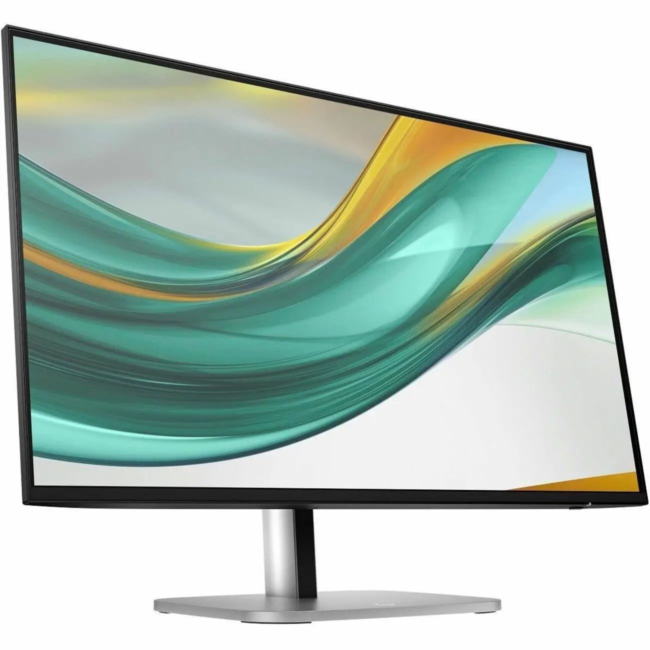 HP Series 5 Pro 527pf 27-inch FHD LED monitor with black bezel on a silver stand.
