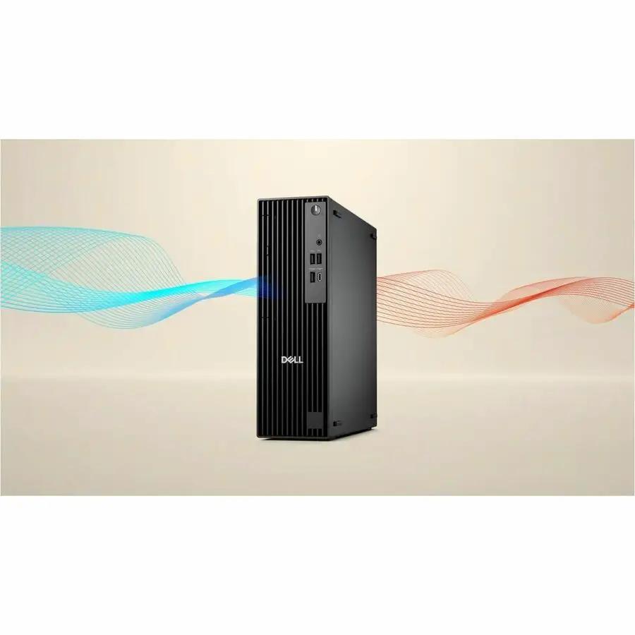 Dell QCS1250 Pro Slim Desktop, black tower with front USB ports; 32GB RAM, 512GB SSD, Windows 11 Pro