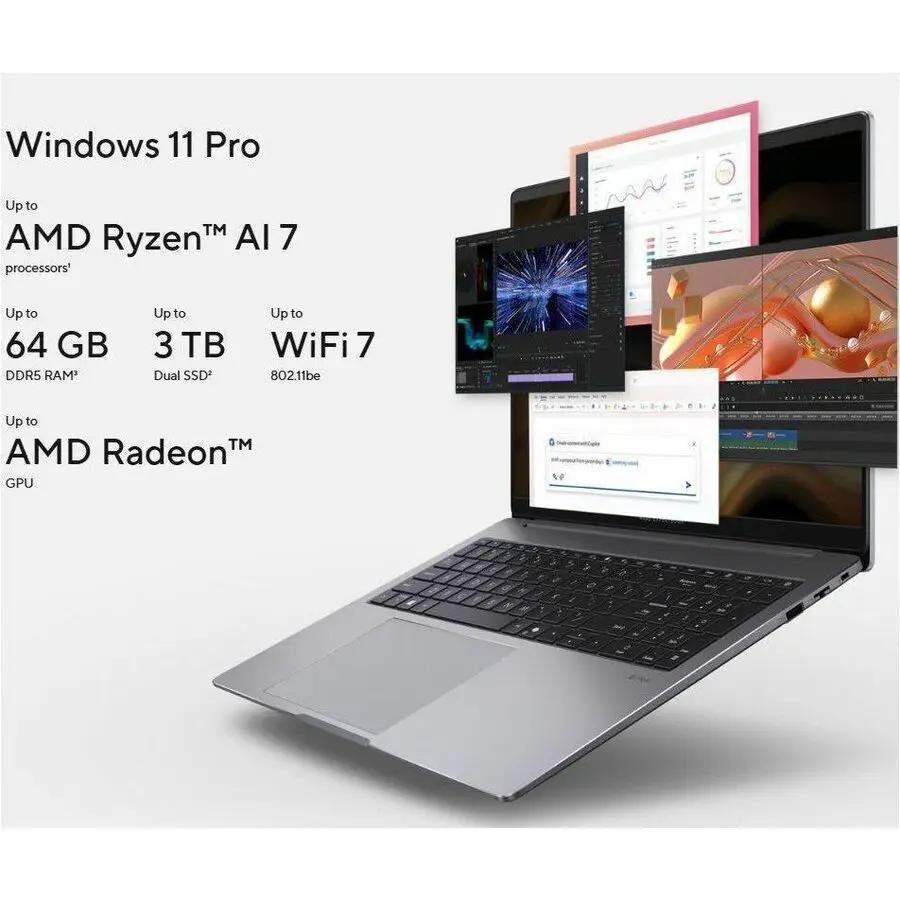 ASUS ExpertBook P3 laptop, silver, Ryzen 7, 32GB RAM, 1TB SSD