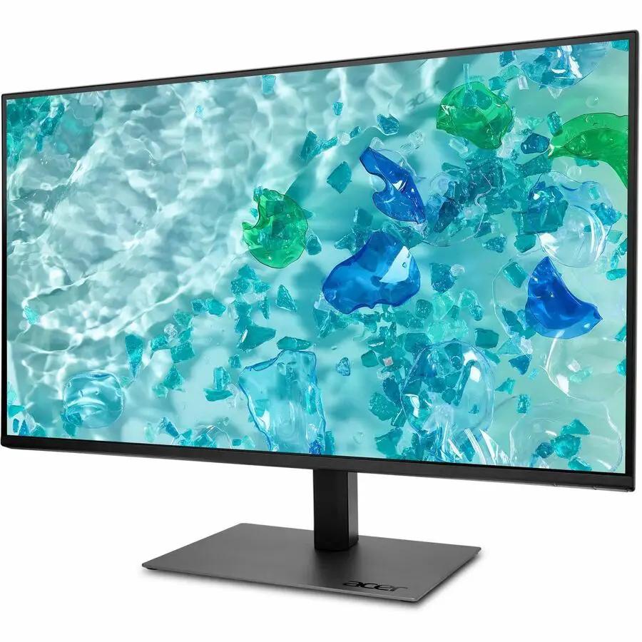 Acer Vero B277U G 27-inch Monitor with black bezel on a black stand