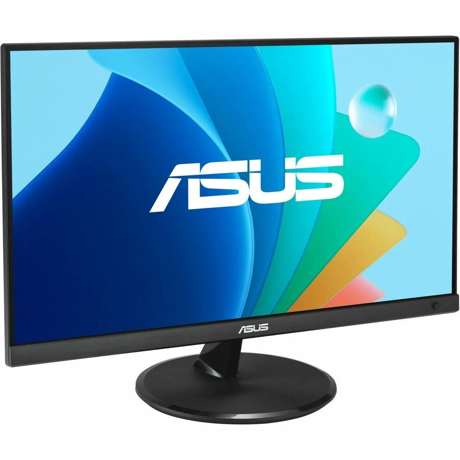 ASUS VP229QF 22-inch full HD IPS monitor on black round pedestal stand