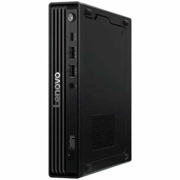 Lenovo ThinkCentre M90q G6 Tiny desktop in black with front USB ports and Lenovo branding