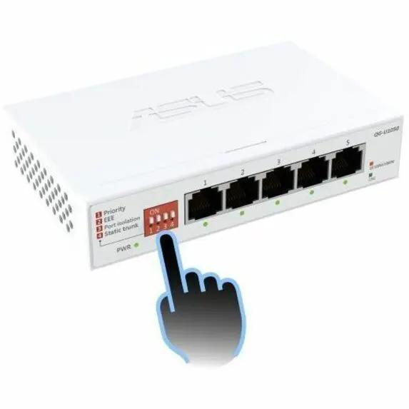 ASUS QG-U1050 5-Port 2.5G Unmanaged Network Switch, white