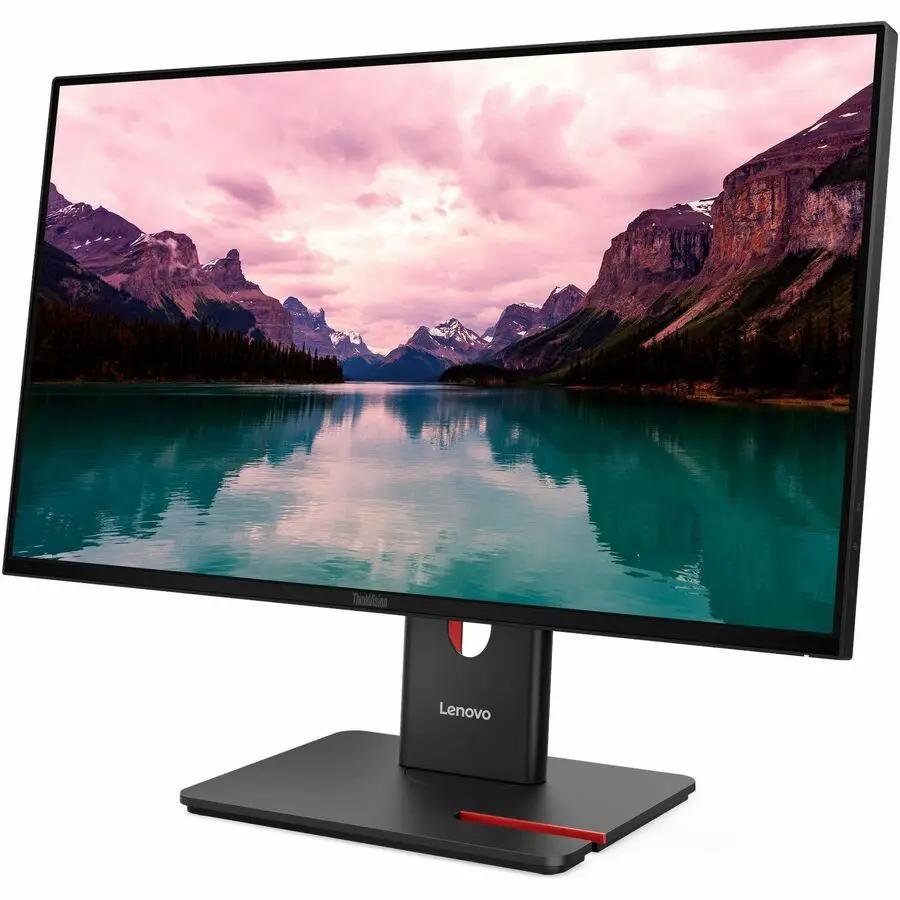 Lenovo ThinkVision T24-40 23.8 inch 1080p FHD IPS monitor on black stand