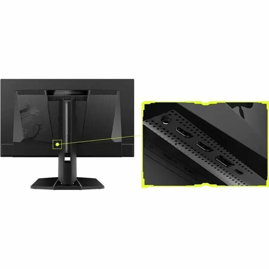 MSI MAG 272QP 27-inch WQHD QD-OLED gaming monitor, black; rear port panel with HDMI.
