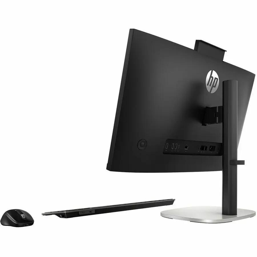 HP ProStudio 4 AiO G1i All-in-One Desktop with wireless mouse and slim keyboard; black monitor with silver stand
