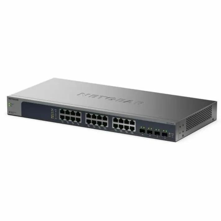NETGEAR Easy Smart MGIG 24-Port Managed Switch, gray metal chassis, 24 ports