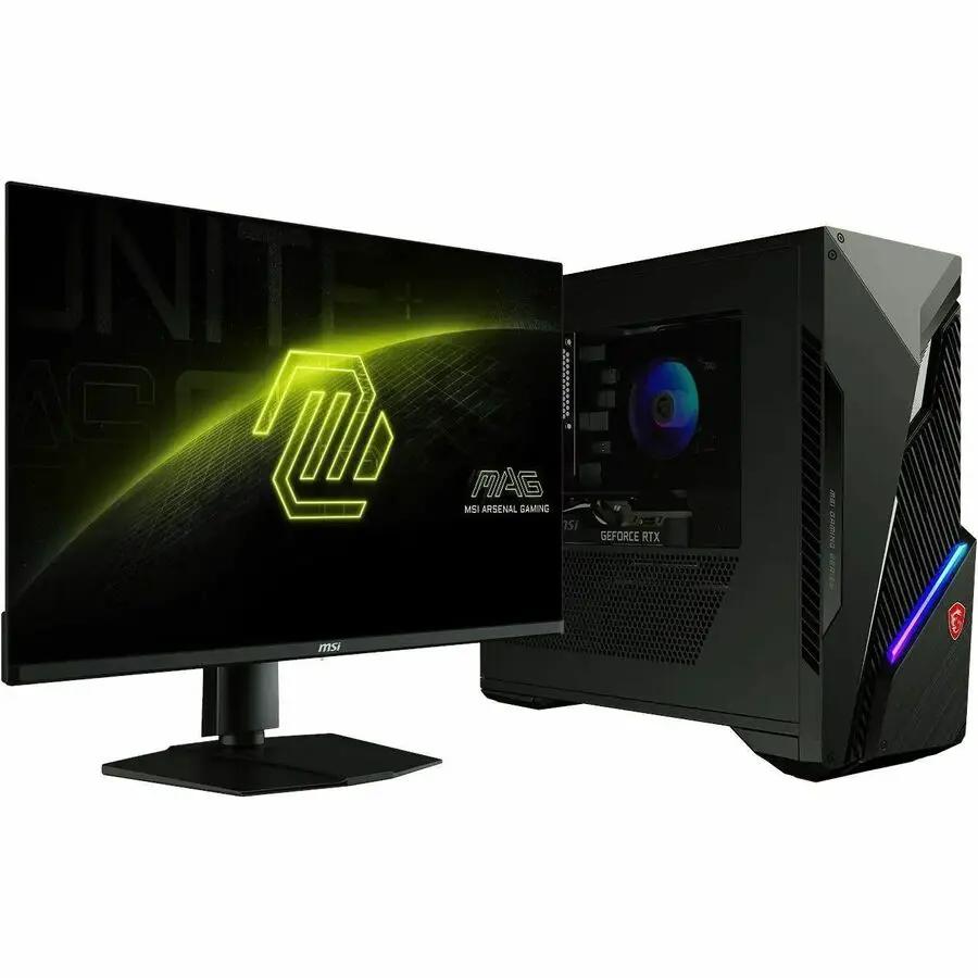 MSI MAG 322URDF 32-inch 4K UHD gaming monitor with MSI desktop PC, black