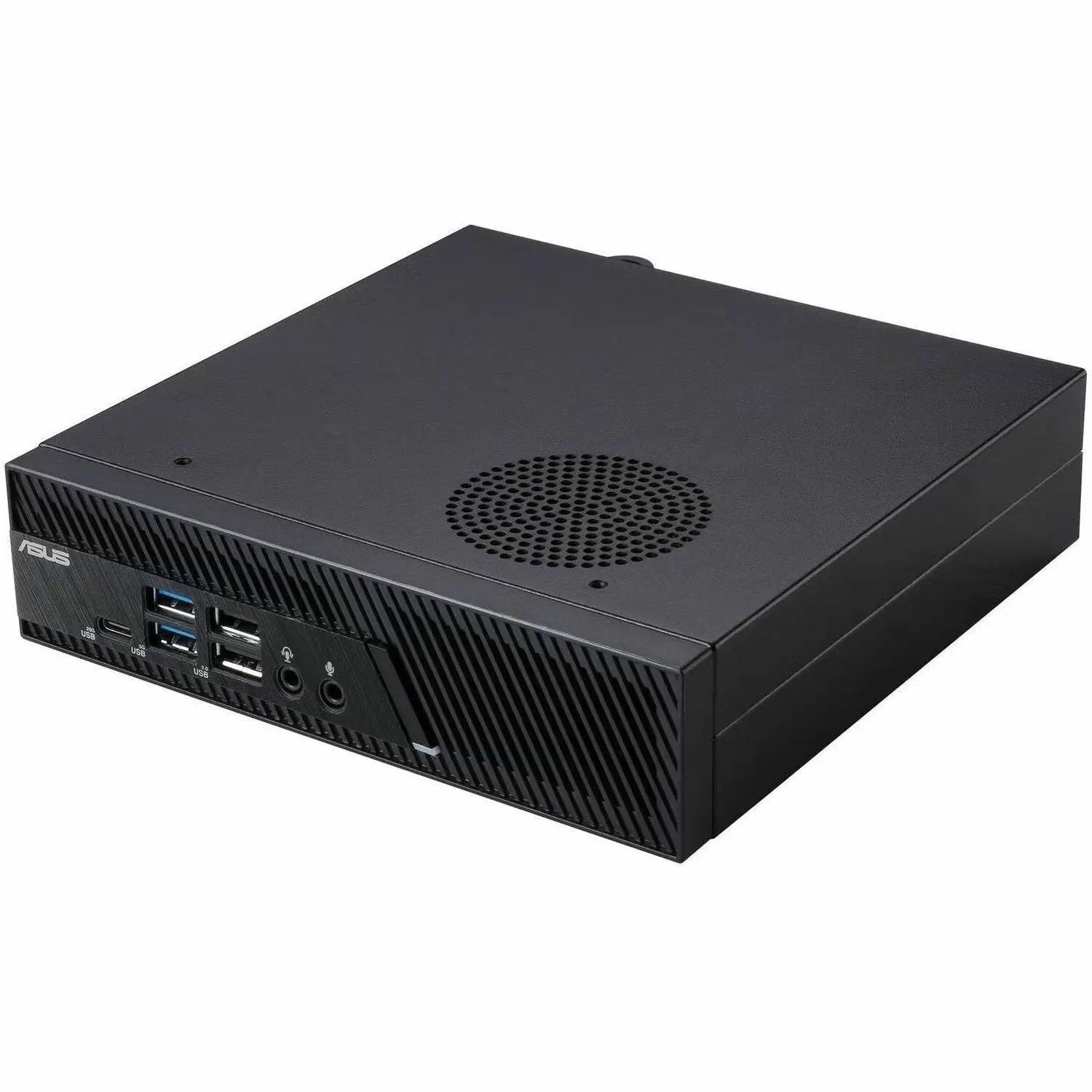ASUS ExpertCenter PB63 Mini PC, black desktop with front USB ports