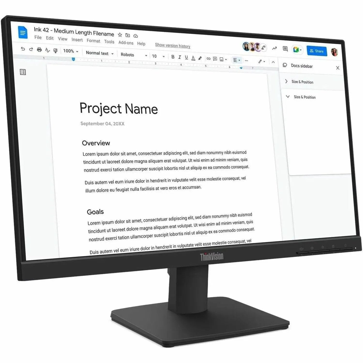 Lenovo ThinkVision S22-4e 22-inch Full HD IPS monitor, 100Hz, Raven Black bezel