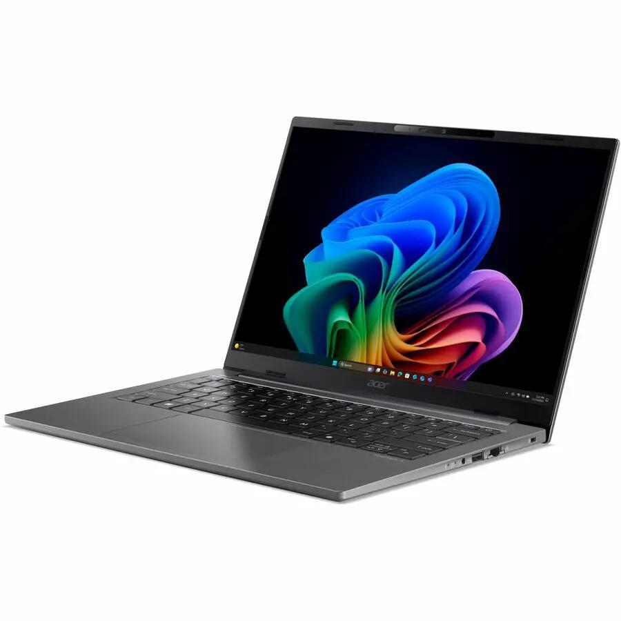 Acer TravelMate X4 14-inch laptop, Core Ultra 5, 16GB RAM, 512GB SSD, silver chassis.