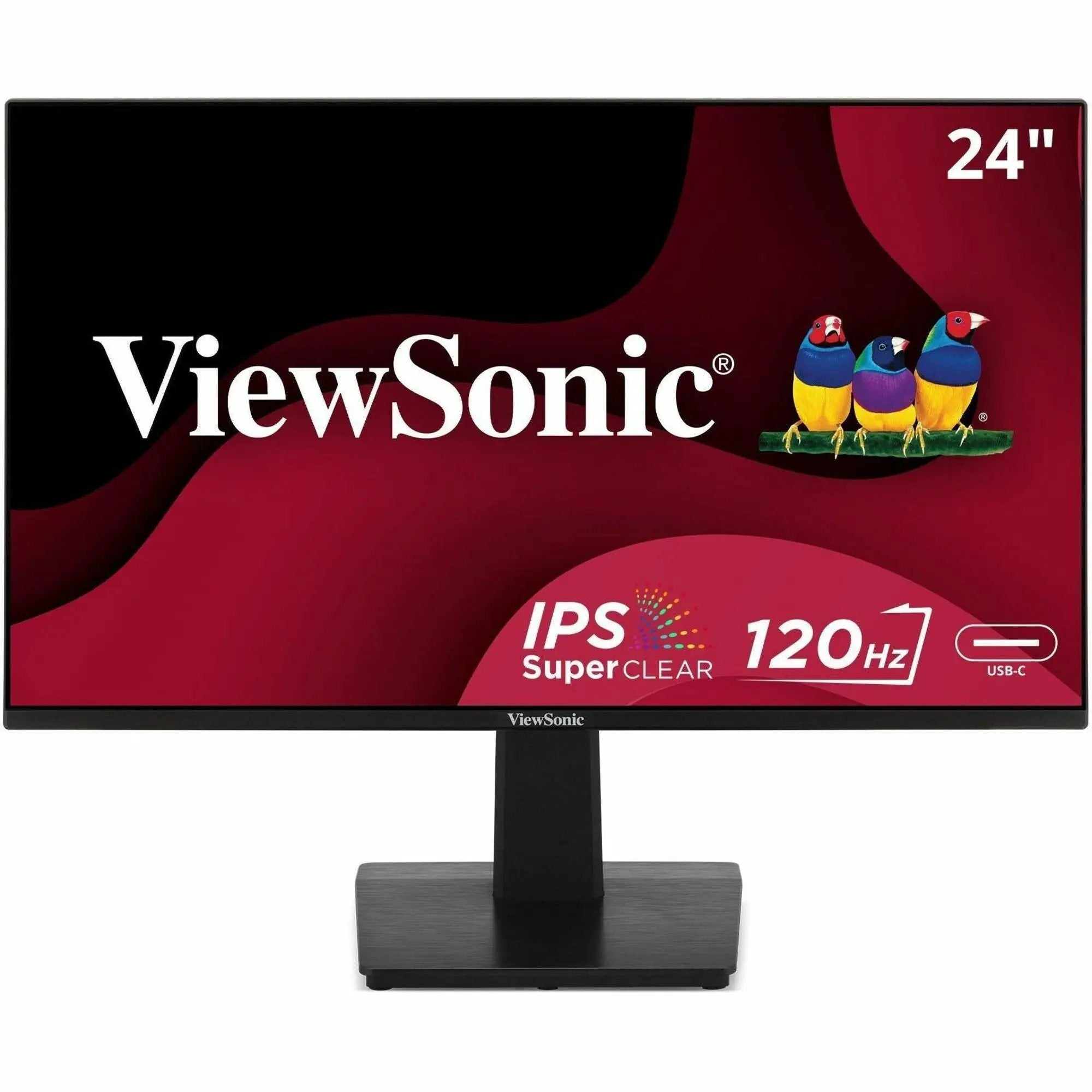 ViewSonic VA2448 24-inch IPS monitor on black stand