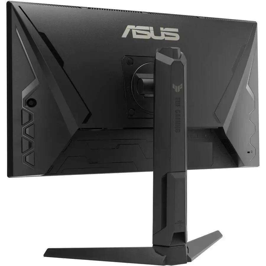 ASUS TUF VG259QMRL5A 25-inch monitor on a black stand, rear view