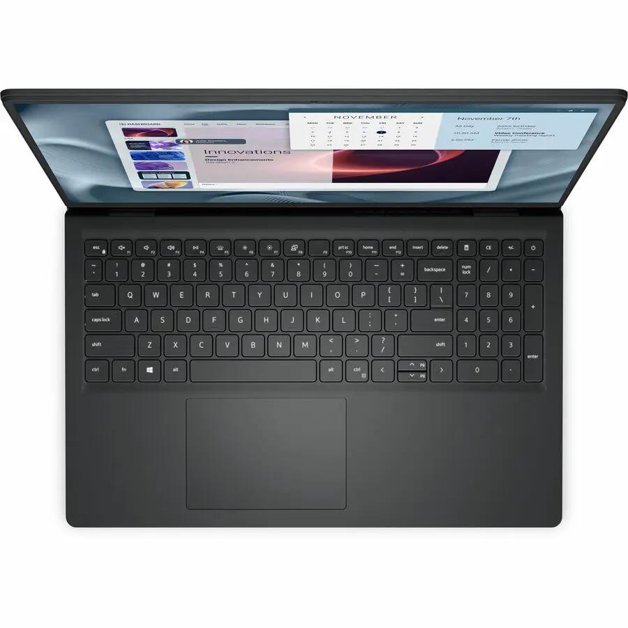 Dell Pro 15 Essential Laptop, black, 15.6-inch display, keyboard and trackpad visible