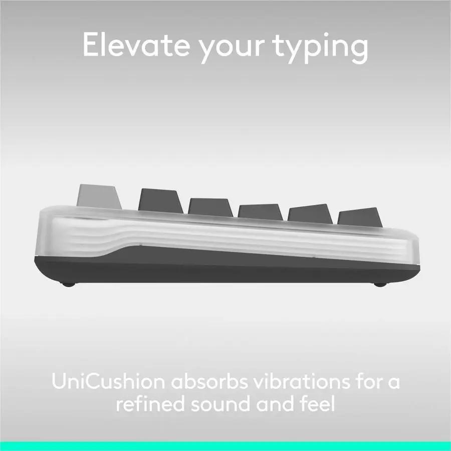Logitech Alto Keys K98M Wireless Mechanical Keyboard, Customizable Keyboard with Vibration Absorbing Gasket, Backlit Keys, Graphite