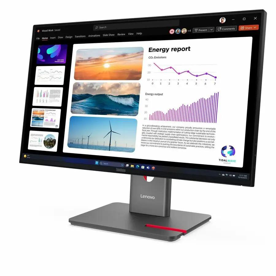 Lenovo ThinkVision P24Q-40 24-inch WQHD monitor in Raven Black