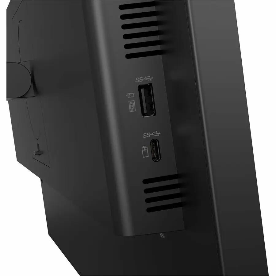 Lenovo ThinkVision P27QD-40 27-inch monitor, black, rear USB-C and USB ports