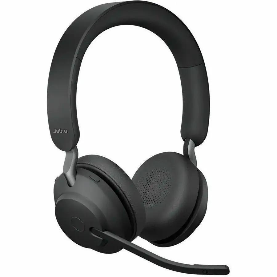 Jabra Evolve2 65 UC Stereo headset with boom mic, black over-ear design