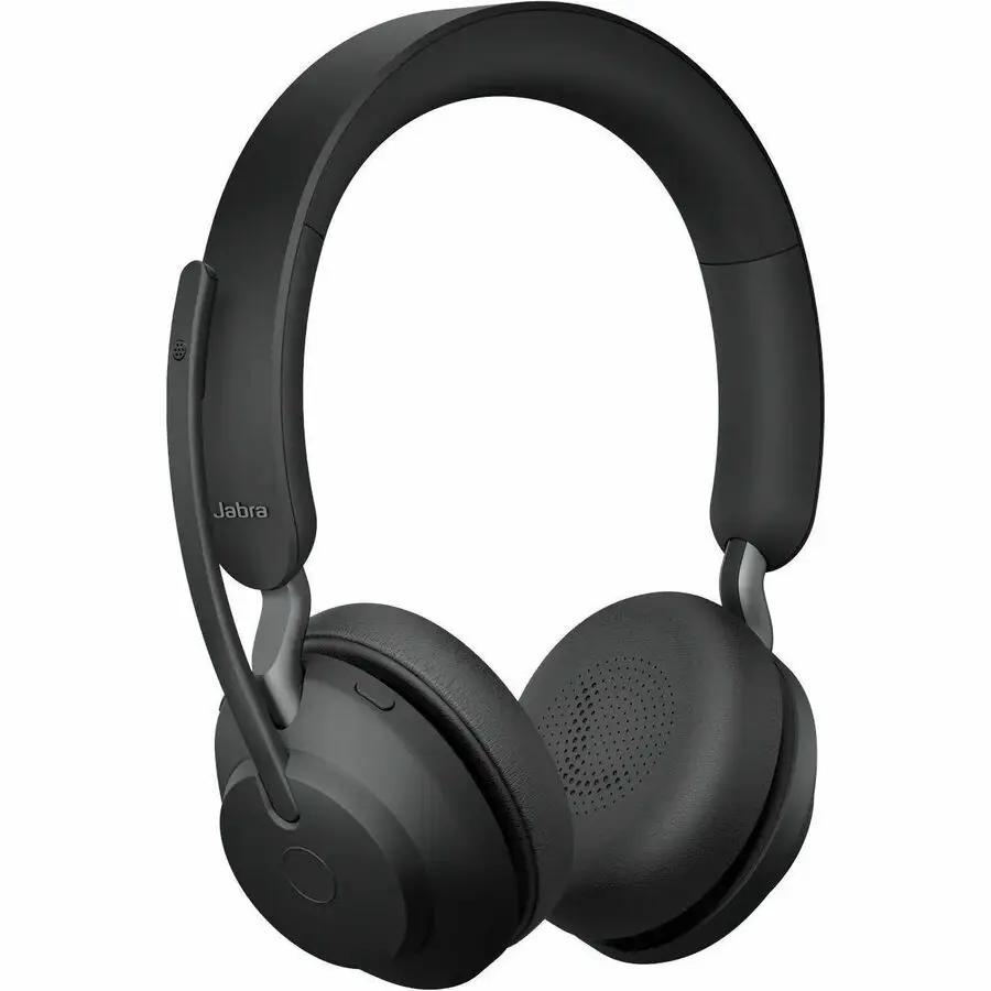 Jabra Evolve2 65 MS Stereo headset, black over-ear with boom mic